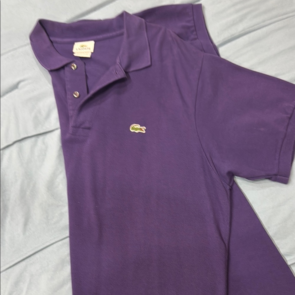 Lacoste Purple Polo Shirt Classic Pique Cotton